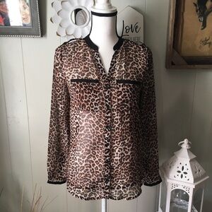 Olive Oak animal print blouse